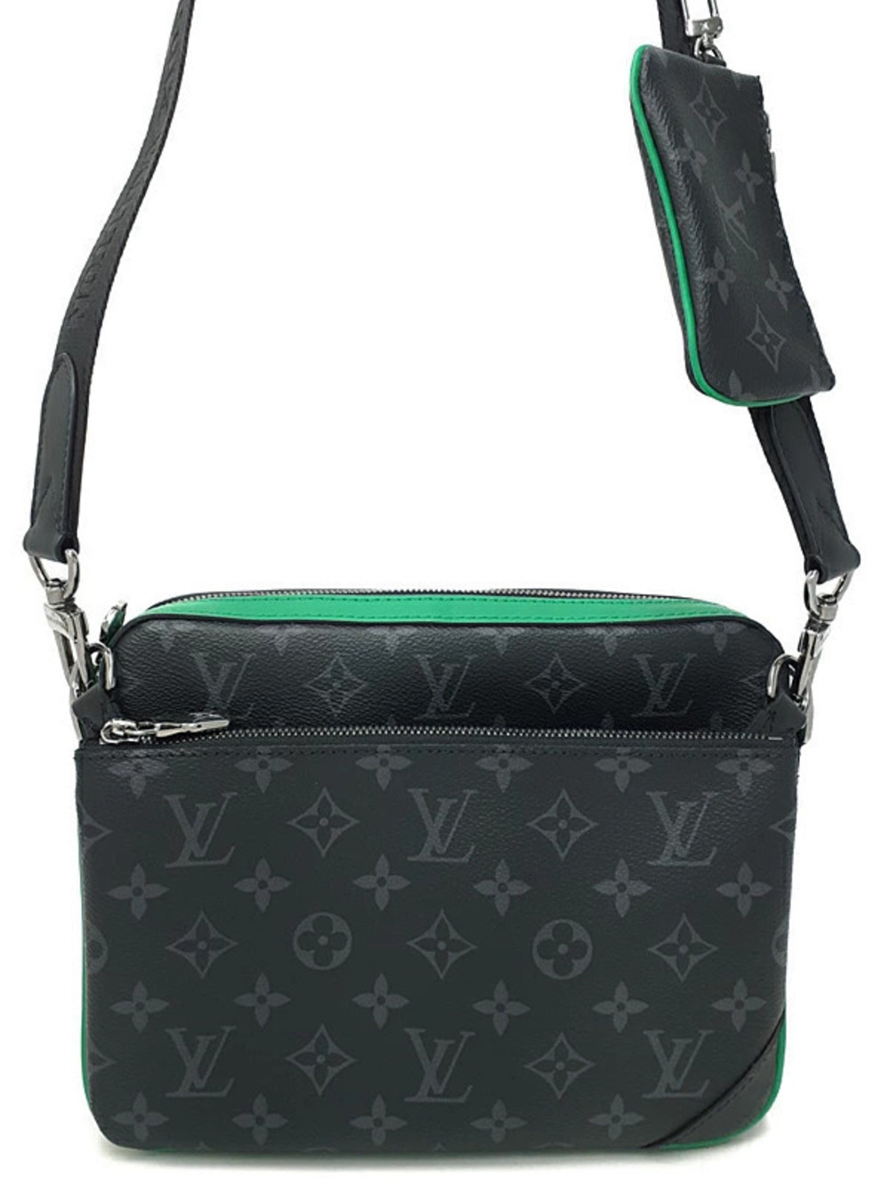 Louis Vuitton Monogram Eclipse Black Trio Messenger Shoulder Bag